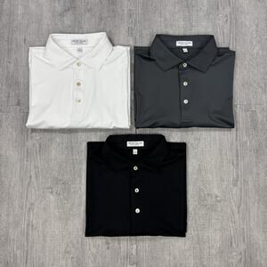 Lot Of 3 NWOT Peter Millar Mens L Summer Comfort Polo Shirt **Company Logo**